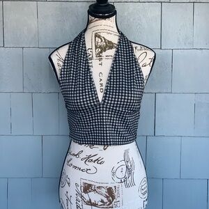 Antistar Gingham Cropped Halter